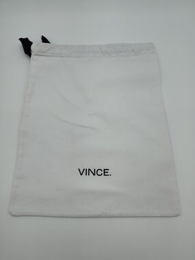 VINCE. Dust Bag 13x10.5 Cream Drawstring Storage Shoe Travel Organizer Pouch EUC